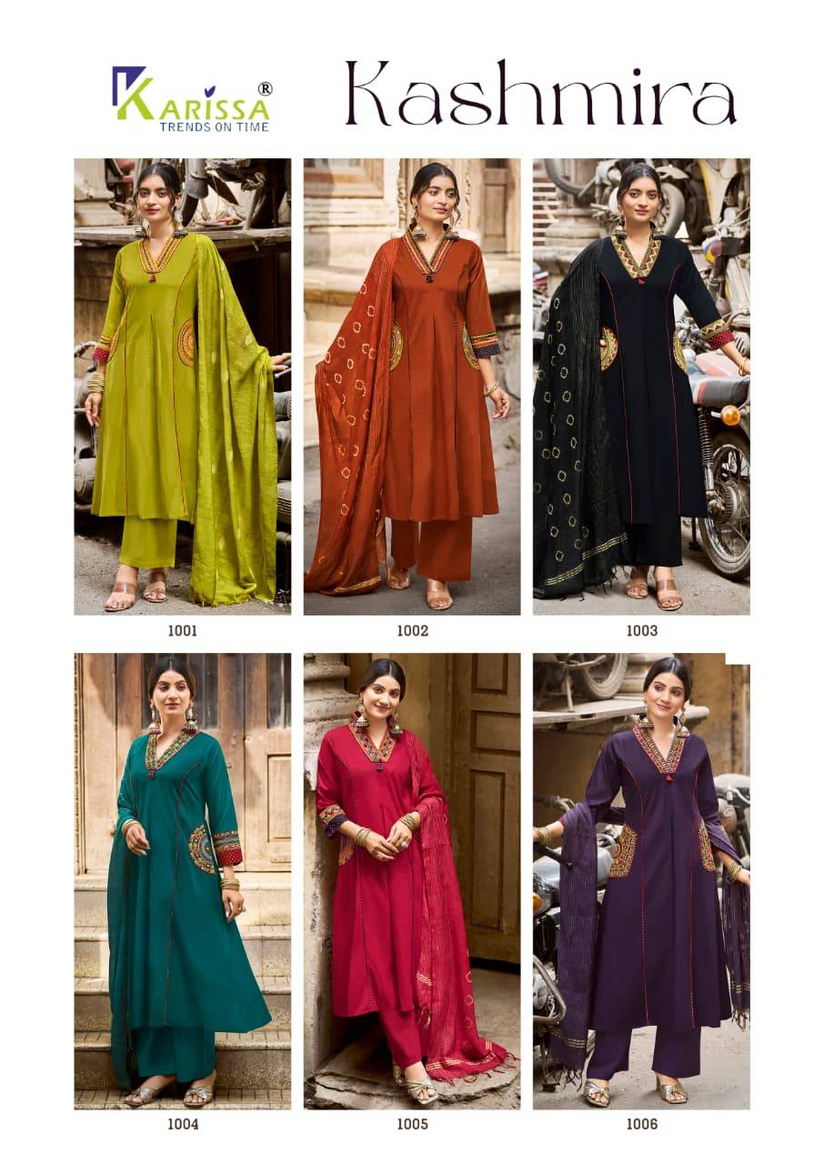 KASHMIRA by KARISSA 1001 To 1006 Series Beautiful Fancy Stylish Colourful casual wear Premium heavy Bombay cotton Stitched dresses At Wholesale Price
